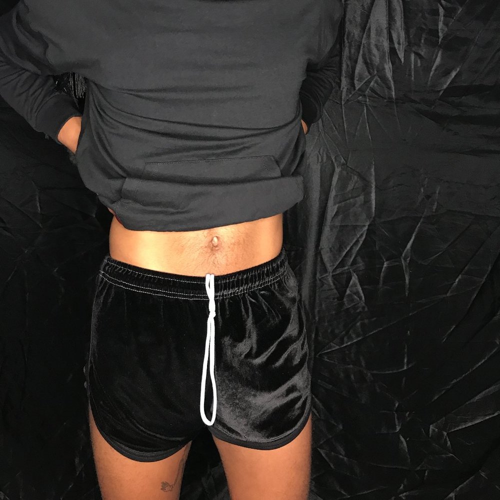 Black Velvet Shorts